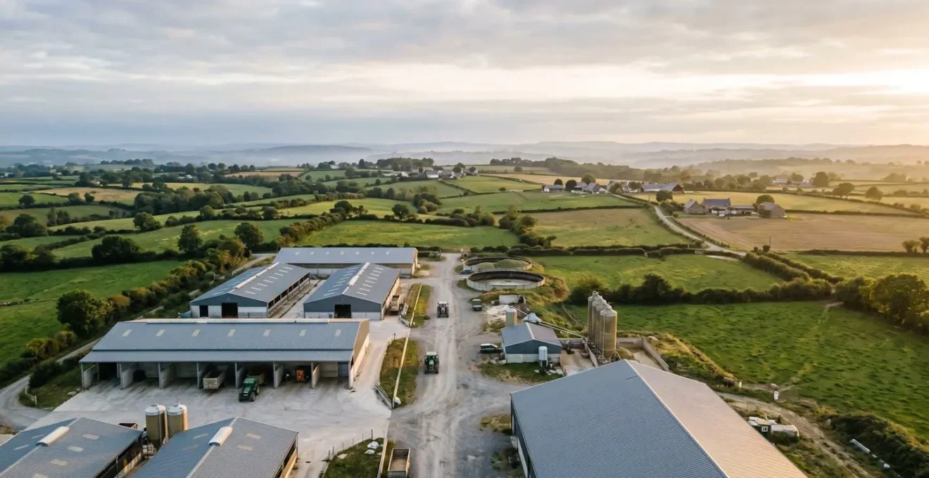 Scène de travail dans l'élevage breton montrant la diversité des métiers au-delà de l'éleveur
