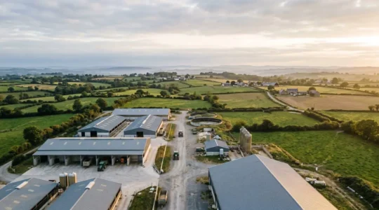 Scène de travail dans l'élevage breton montrant la diversité des métiers au-delà de l'éleveur